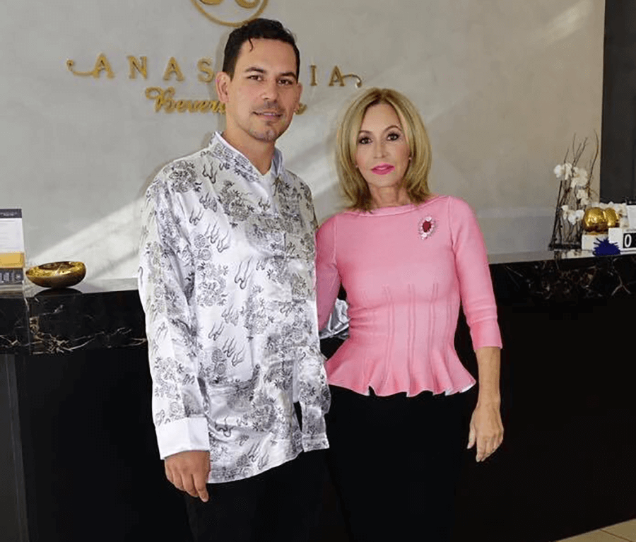 Virgil with “The Eyebrow Queen” Anastasia Soare